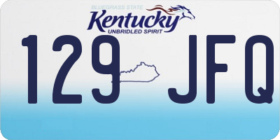 KY license plate 129JFQ