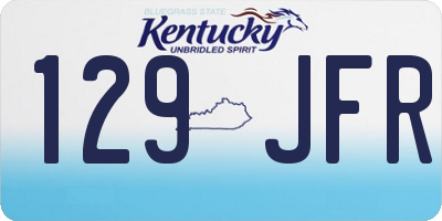 KY license plate 129JFR