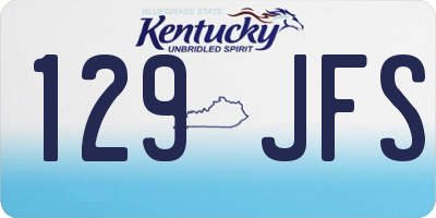 KY license plate 129JFS