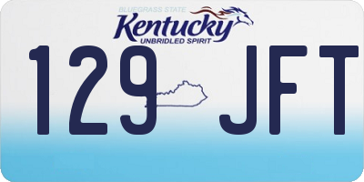 KY license plate 129JFT