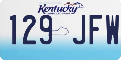 KY license plate 129JFW