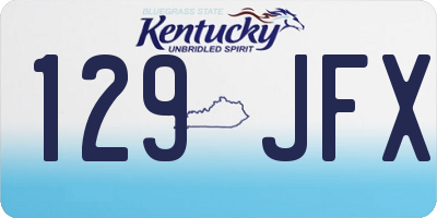 KY license plate 129JFX