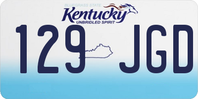 KY license plate 129JGD