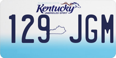 KY license plate 129JGM