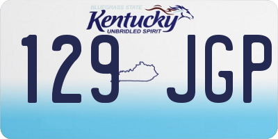 KY license plate 129JGP
