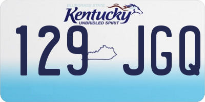 KY license plate 129JGQ