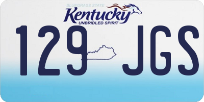 KY license plate 129JGS