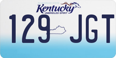 KY license plate 129JGT