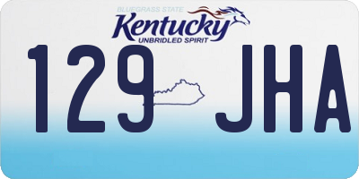 KY license plate 129JHA