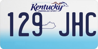 KY license plate 129JHC