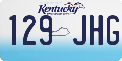 KY license plate 129JHG