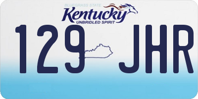 KY license plate 129JHR