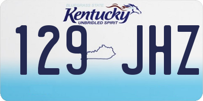 KY license plate 129JHZ