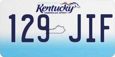 KY license plate 129JIF