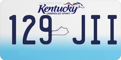 KY license plate 129JII
