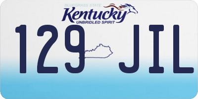 KY license plate 129JIL