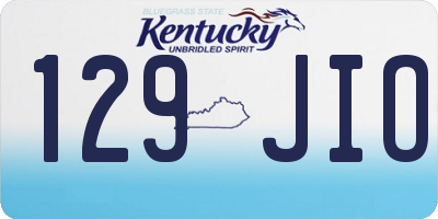 KY license plate 129JIO