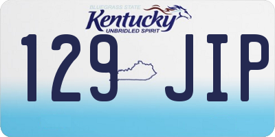 KY license plate 129JIP