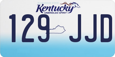 KY license plate 129JJD