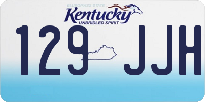 KY license plate 129JJH