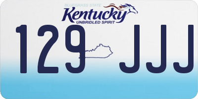 KY license plate 129JJJ