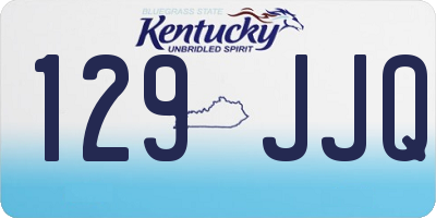 KY license plate 129JJQ