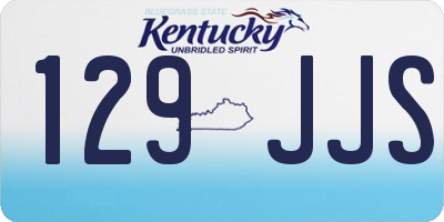 KY license plate 129JJS
