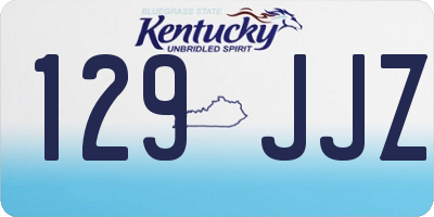 KY license plate 129JJZ