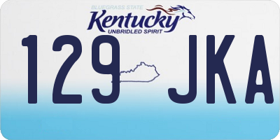 KY license plate 129JKA
