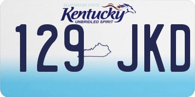 KY license plate 129JKD