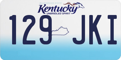 KY license plate 129JKI