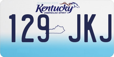 KY license plate 129JKJ