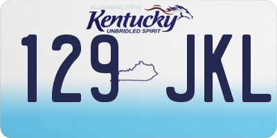 KY license plate 129JKL