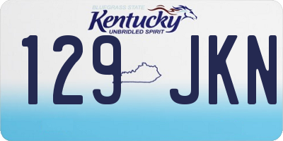 KY license plate 129JKN