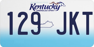 KY license plate 129JKT