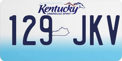 KY license plate 129JKV