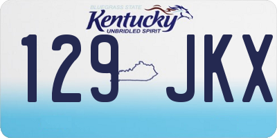 KY license plate 129JKX