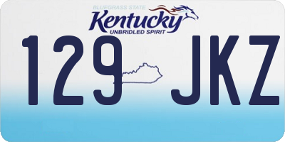 KY license plate 129JKZ