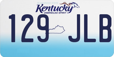 KY license plate 129JLB
