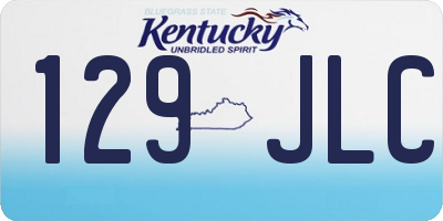 KY license plate 129JLC