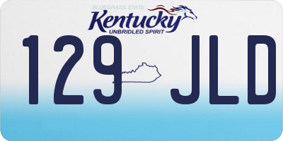 KY license plate 129JLD