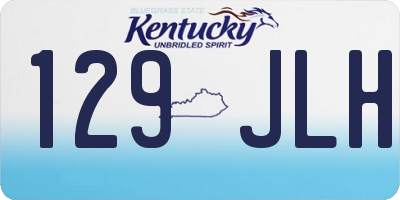 KY license plate 129JLH