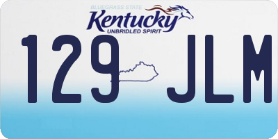 KY license plate 129JLM