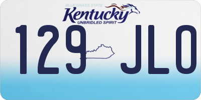 KY license plate 129JLO