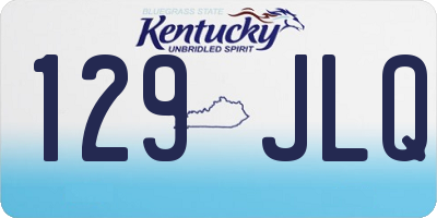 KY license plate 129JLQ