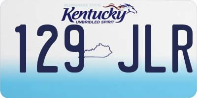 KY license plate 129JLR