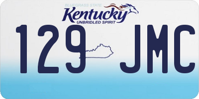 KY license plate 129JMC