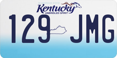 KY license plate 129JMG