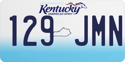 KY license plate 129JMN
