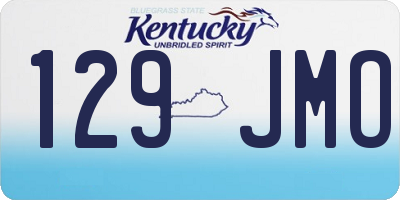 KY license plate 129JMO